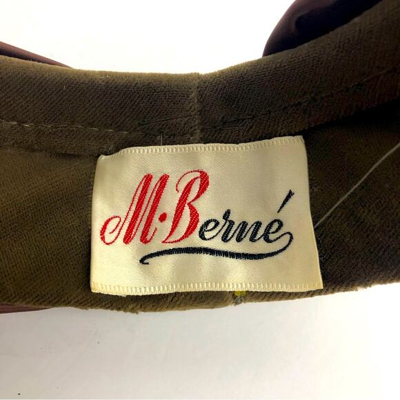 Vintage M. Berne Mink Fur Ribbed Satin Bow Headband Hat - Picture 6 of 7